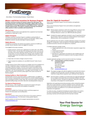 Motors and Drives Incentives Application
