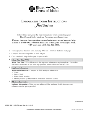 Blue Cross of Idaho Medicare Advantage Enrollment Form