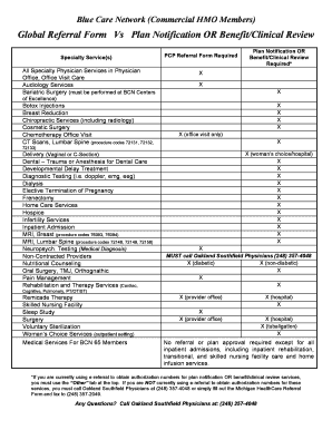 Blue Care Network Referral Form
