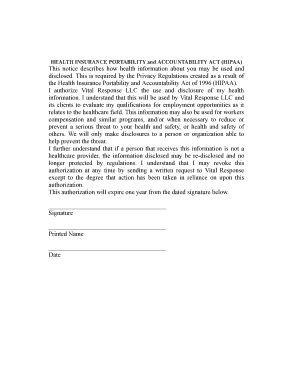 HIPAA Authorization Form