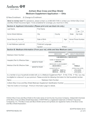 Anthem Blue Cross Medicare Supplement Application