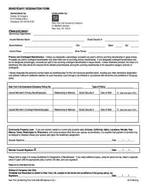 Beneficiary Designation Form