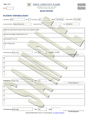SOAP Notes Form