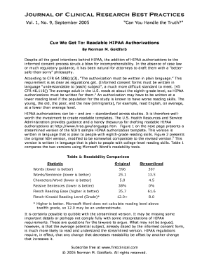 HIPAA Authorization Template