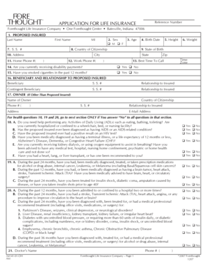 Life Insurance Application Form