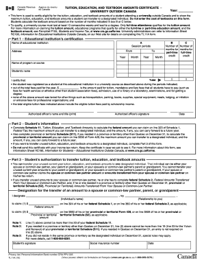 Tuition Education Textbook Amounts Certificate