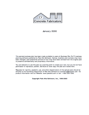 Business Plan Template with Confidentiality Agreement