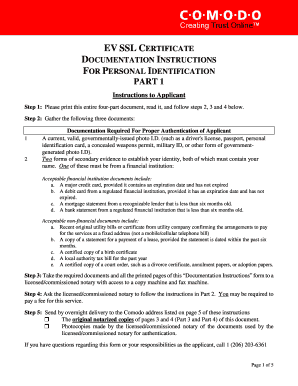 Comodo EV SSL Certificate Documentation