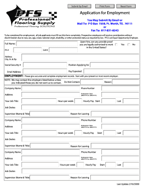 Employment Application Form