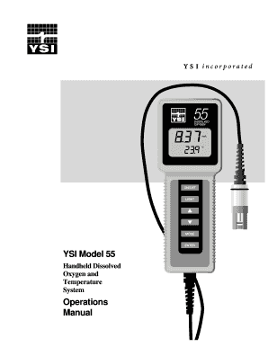 YSI 55 Manual - Aquatic Eco-Systems, Inc.