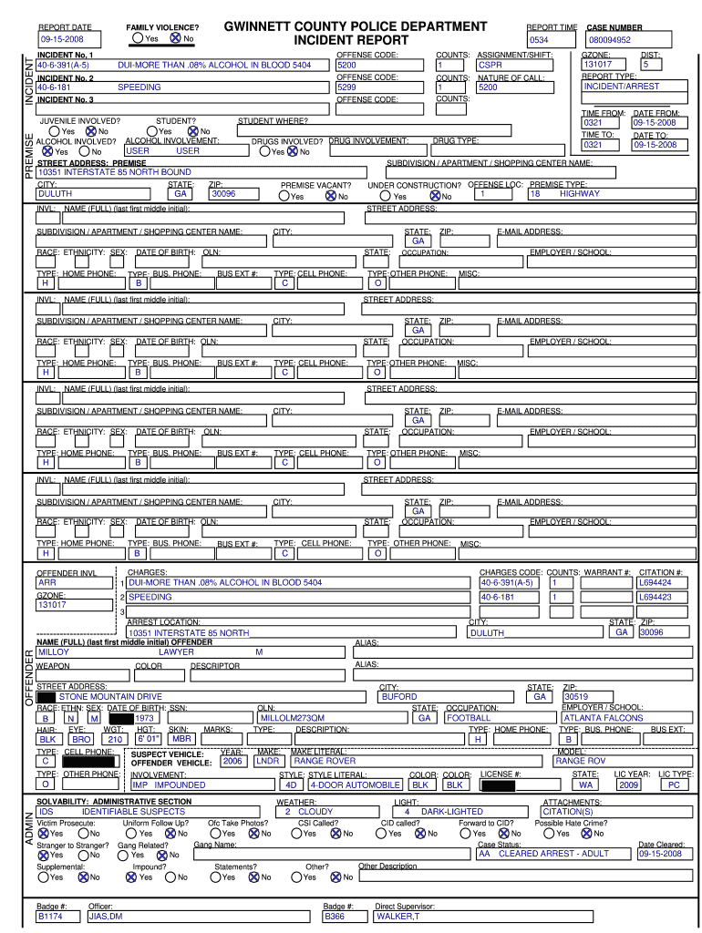 Gwinnett County Police Report Online Fill Online Printable Fillable 