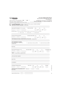 Allstate Account Authorization Form