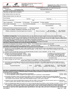 Guardian Health Net Group Insurance Application