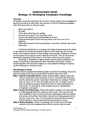 Vocabulary Development Activity Guide