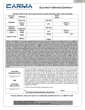 Electricity Services Contract