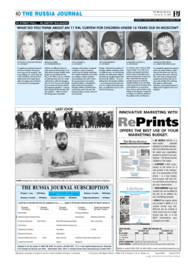 Russia Journal Subscription Form