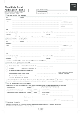 Fixed Rate Bond Application Form