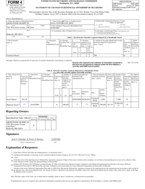 SEC Form 4 Statement of Changes in Beneficial Ownership