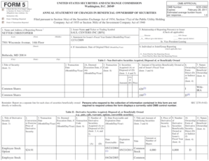 Form 5 Annual Statement of Beneficial Ownership