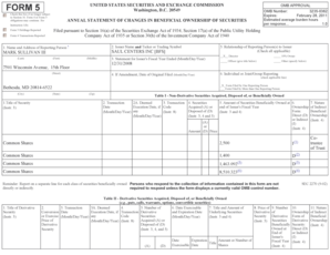 Form 5 Beneficial Ownership