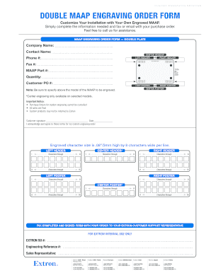 Custom Engraving Order Form - Double MAAP&amp;amp;#39;s