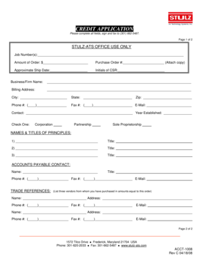Credit Application Form