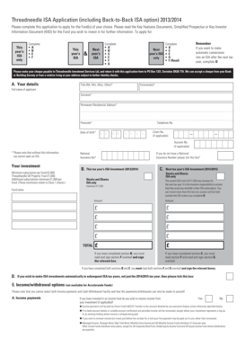 Threadneedle ISA Application Form