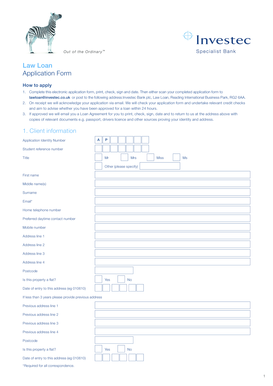Law Loan Application Form