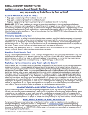 Social Security Card Application Form SS-5-TL