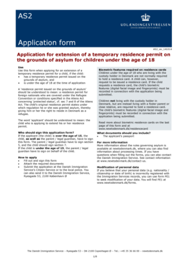 Denmark Asylum Residence Permit Extension Form