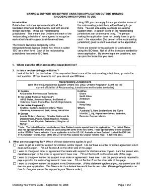 Support Variation Application