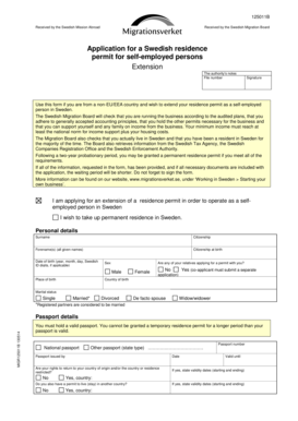 Swedish Residence Permit Extension for Self-Employed