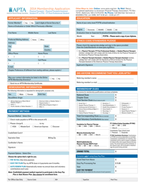 APTA Membership Application