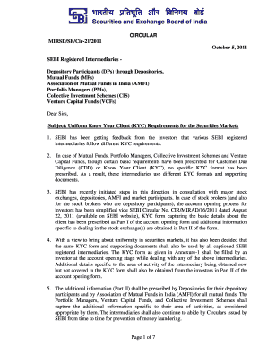 SEBI KYC Application Form