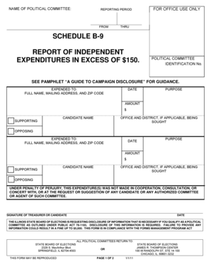 Illinois Schedule B-9 Form