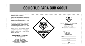 SOLICITUD PARA CUB SCOUT