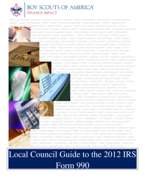 Local Council Guide to the 2012 IRS Form 990
