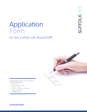 Suffolk Life MasterSIPP Application Form