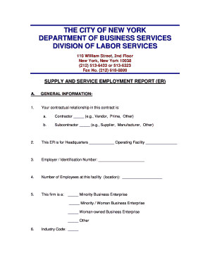 New York Supply and Service Employment Report