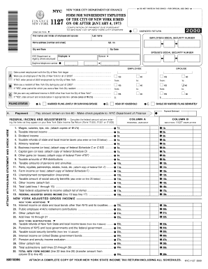 NYC Form NYC-1127 2000