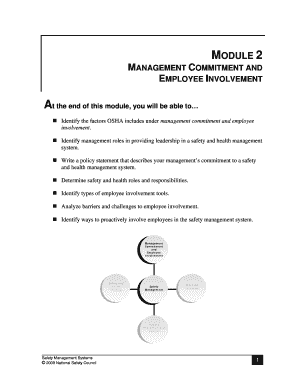 OSHA Management Commitment and Employee Involvement Guide