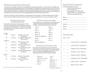Indiana Private Pesticide Applicator Exam Registration
