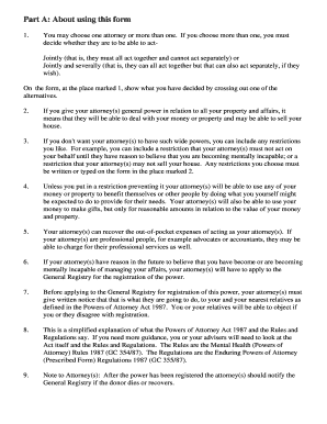 UK Power of Attorney Form