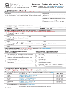 Emergency Contact Information Form