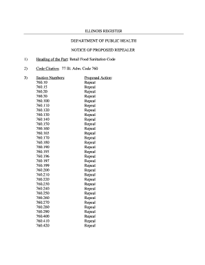 Sanitation questionnaire - Retail Food Service Sanitation Code - Illinois Department of Public ... - idph state il