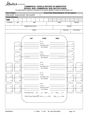 Maintenance history by vin - Commercial Vehicle Record of Inspection - Alberta Ministry of ... - transportation alberta