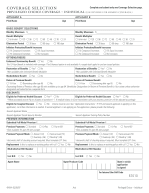 Long Term Care Insurance Application