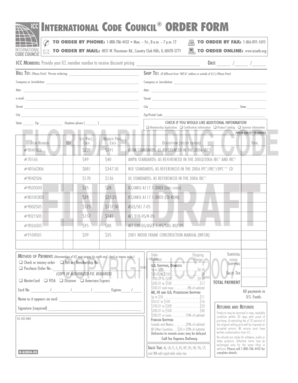 International Code Council Order Form