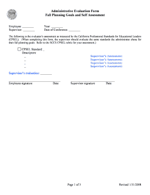Administrative Evaluation Form