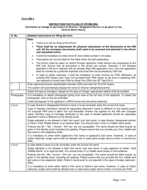 Form DIN 4 - Director Identification Number Change